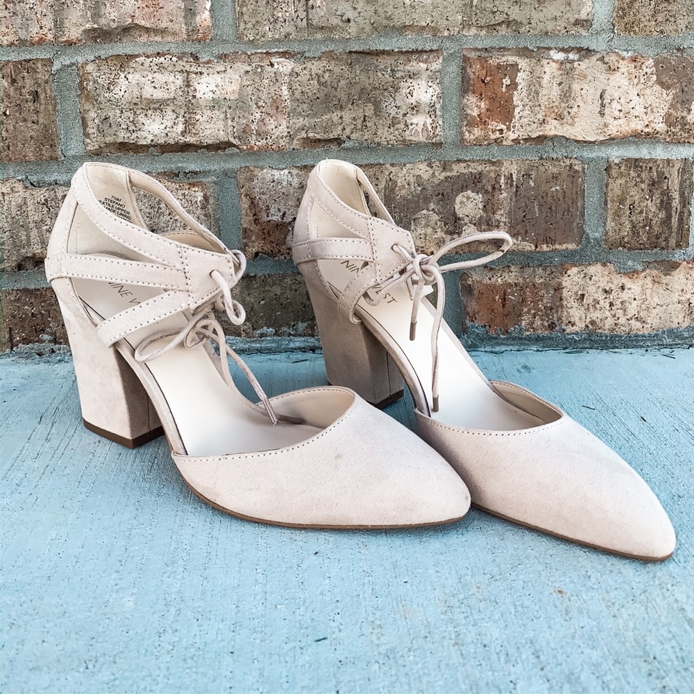 Nine West Nude block heel 7.5